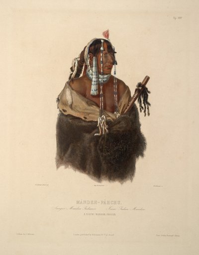 Mandeh-Pahchu A Young Mandan Indian by Karl Bodmer